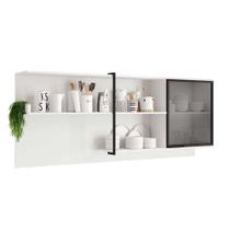 Armário Aéreo Cozinha Modulado Alpha 2504 c/ 1 Porta c/ Vidro Canelado 200cm Branco - Carraro Armário Aéreo Cozinha Modulado Alpha 2504 c/ 1 Porta c/ Vidro Canelado 200cm Branco - Carraro