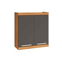 Armário Aéreo Cozinha Modulado Burguesa Premium c/ 2 Portas Freijo/Grafite - Nesher