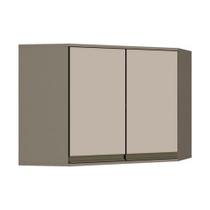 Armário Aéreo Cozinha Modulado Canto Oblíquo Connect c/ 2 Portas Duna/Cristal - Henn Armário Aéreo Cozinha Modulado Canto Oblíquo Connect c/ 2 Portas Duna/Cristal - Henn