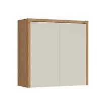 Armário Aéreo Cozinha Modulado Condessa c/ 2 Portas 80cm Carvalho/Cinza - Nesher Armário Aéreo Cozinha Modulado Condessa c/ 2 Portas 80cm Carvalho/Cinza - Nesher