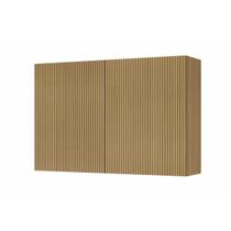 Armário Aéreo Cozinha Modulado Rainha c/ 2 Portas Ripadas 120 cm Nature - Nesher Armário Aéreo Cozinha Modulado Rainha c/ 2 Portas Ripadas 120 cm Nature - Nesher