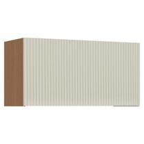 Armário Aéreo Cozinha Modulado Simone Mendes c/ 1 Porta Basculante 80cm Carvalho/Cinza - Nesher Armário Aéreo Cozinha Modulado Simone Mendes c/ 1 Porta Basculante 80cm Carvalho/Cinza - Nesher