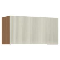 Armário Aéreo Cozinha Modulado Simone Mendes c/ 1 Porta Basculante 80cm Carvalho/Cinza - Nesher