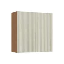 Armário Aéreo Cozinha Modulado Simone Mendes c/ 2 Portas 80cm Carvalho/Cinza - Nesher