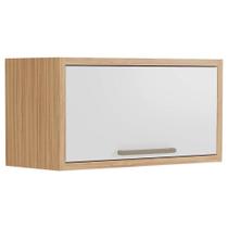 Armário Aéreo Cozinha Modulado Syrah Geladeira c/ 1 Porta Basculante 80cm Amendoa/Branco - Ronipa