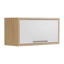Armário Aéreo Cozinha Modulado Syrah Geladeira c/ 1 Porta Basculante 80cm Amendoa/Branco - Ronipa