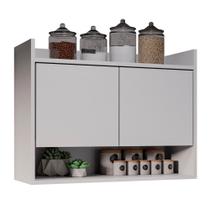 Armário Aéreo Cozinha Multiuso Cecília 70cm 02 Portas Branco - Abmaza Armário Aéreo Cozinha Multiuso Cecília 70cm 02 Portas Branco - Abmaza