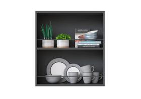 Armário Aéreo Cozinhas Itatiaia Midi Pop Art i3 c/ Nicho - Grafite/Branco