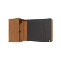 Armário Aéreo de Canto 1 Porta 98cm Elara Kappesberg Canela/Preto