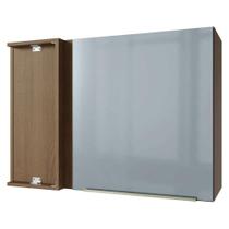 Armário Aéreo de Canto 1 Porta Rustic/Cinza Lux Madesa Armário Aéreo de Canto 1 Porta Rustic/Cinza Lux Madesa