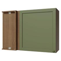 Armário Aéreo De Canto 1 Porta Rustic/verde Vik Madesa Armário Aéreo De Canto 1 Porta Rustic/verde Vik Madesa