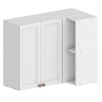 Armário Aéreo de Canto 12535P 95cm 2 Portas Branco Poliman Móveis