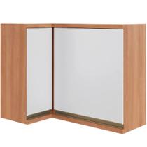 Armário Aéreo de Canto 2 Portas 90cm MDP Macadâmia Telasul
