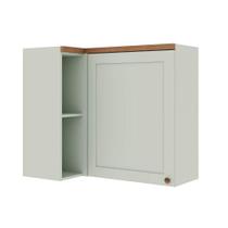 Armário Aéreo de Canto 93cm Para Cozinha Modulada Nichos MDF