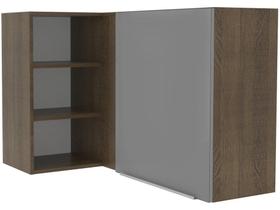 Armário Aéreo de Canto com Adega Madesa 1 Porta Rustic/cinza Armário Aéreo de Canto com Adega Madesa 1 Porta Rustic/cinza