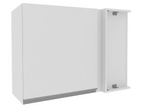 Armário Aéreo de Canto Glamy 100% MDF 1 Porta BR Madesa