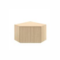 Armário Aéreo De Canto Obliquo 100% MDF Naturale/Nude - Andria Móveis Sul