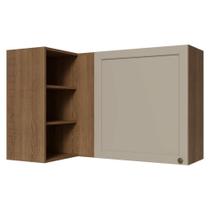 Armário Aéreo De Canto Para Linha 60 Cm De Profundidade Rustic-crema Vik Madesa Rustic-crema Armário Aéreo De Canto Para Linha 60 Cm De Profundidade Rustic-crema Vik Madesa Rustic-crema