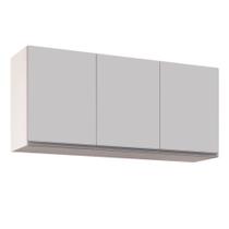 Armário Aéreo De Cozinha 03s Tina 120cm Branco