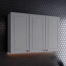 Armário Aéreo De Cozinha 120 Cm Amy Casa 812 Cinza