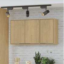 Armário Aéreo de Cozinha 120 Cm Gloria 3 Portas Castanho - Mx Móveis Armário Aéreo de Cozinha 120 Cm Gloria 3 Portas Castanho - Mx Móveis