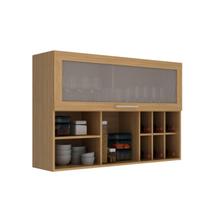 Armário Aéreo de Cozinha 120cm 1 Porta Basculante com Vidro Copacabana Móvel na Caixa Armário Aéreo de Cozinha 120cm 1 Porta Basculante com Vidro Copacabana Móvel na Caixa
