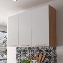 Armário Aéreo de Cozinha 120cm 3 Portas Copacabana Móvel na Caixa Armário Aéreo de Cozinha 120cm 3 Portas Copacabana Móvel na Caixa