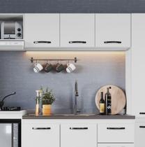 Armário Aéreo de Cozinha 3 Portas 120x38cm Light