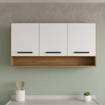 Armário Aéreo de Cozinha 3 Portas e Nicho Giovanna