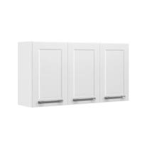 Armário Aéreo de Cozinha 3 Portas Itatiaia Florença de Aço 105cm Branco