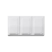 Armário Aéreo de Cozinha 3 Portas Itatiaia Luce de Aço 105cm Branco Armário Aéreo de Cozinha 3 Portas Itatiaia Luce de Aço 105cm Branco