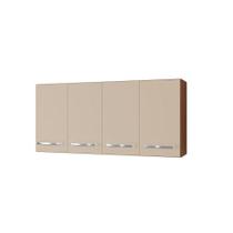 Armário Aéreo De Cozinha 4 Portas 120 Cm Lara Savana - Off White