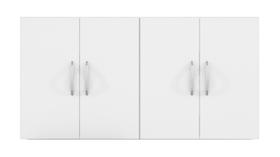 Armário Aéreo de Cozinha 4 Portas Multiuso Branco