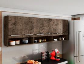 Armario Aereo de Cozinha 6 Portas Castani Suriname Casa Moderna