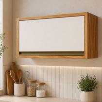 Armário Aéreo de Cozinha 80cm 1 Porta Basculante 100% Mdf Barbados Espresso Móveis Armário Aéreo de Cozinha 80cm 1 Porta Basculante 100% Mdf Barbados Espresso Móveis