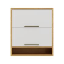 Armário Aéreo de Cozinha 80cm com 2 Portas Basculantes e Nicho 100% Mdf Vicenzaespresso Móveis