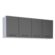 Armário Aéreo de Cozinha Aço 4 Portas Juno/Apolo 150 Cozimax Preto