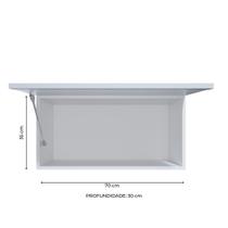 Armário Aéreo De Cozinha Cld 70 Cm 1 Porta Basculante Branco