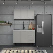 Armário Aéreo de Cozinha em Aço 120cm 3 Portas Juno