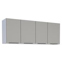 Armário Aéreo de Cozinha em Aço Cinza 144cm Jupiter Cozimax