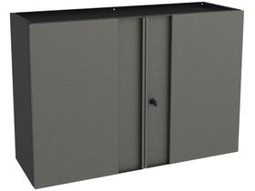 Armário Aéreo de Cozinha em Aço Multibox 2 Portas Cinza/Preto - Telasul Armário Aéreo de Cozinha em Aço Multibox 2 Portas Cinza/Preto - Telasul