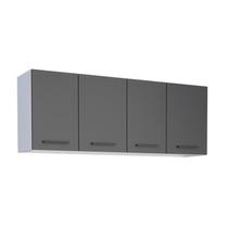 Armário Aéreo de Cozinha em Aço Preto 144cm Juno Cozimax