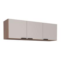 Armário Aéreo de Cozinha em Madeira Nude 144cm Flamingo Cozimax Armário Aéreo de Cozinha em Madeira Nude 144cm Flamingo Cozimax