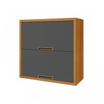 Armário Aéreo de Cozinha Modular 2 Portas Basculas Nesher Imperatriz 80cm MDF