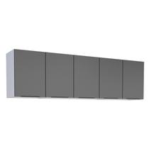 Armário Aéreo de Cozinha Montado em Aço Preto 192cm Jupiter Cozimax