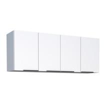 Armário Aéreo de Cozinha Montado em Madeira Branco 144cm Cisne Cozimax Armário Aéreo de Cozinha Montado em Madeira Branco 144cm Cisne Cozimax