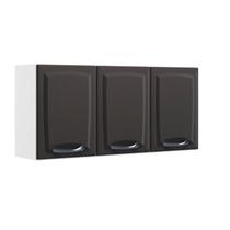 Armário Aéreo de Cozinha Preto e Branco 3 Portas New Premium Armário Aéreo de Cozinha Preto e Branco 3 Portas New Premium