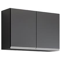 Armário Aéreo de Geladeira 2 Portas 80 cm Irís Preto Armário Aéreo de Geladeira 2 Portas 80 cm Irís Preto