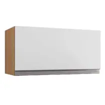 Armário Aéreo De Geladeira Para Cozinha 60 Cm Adriana Amêndoa/branco