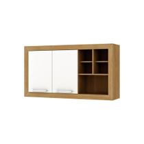 Armário Aéreo Ditália Aspen 120 Nicho Carvalho/Branco CD-211 cz Armário Aéreo Ditália Aspen 120 Nicho Carvalho/Branco CD-211 cz